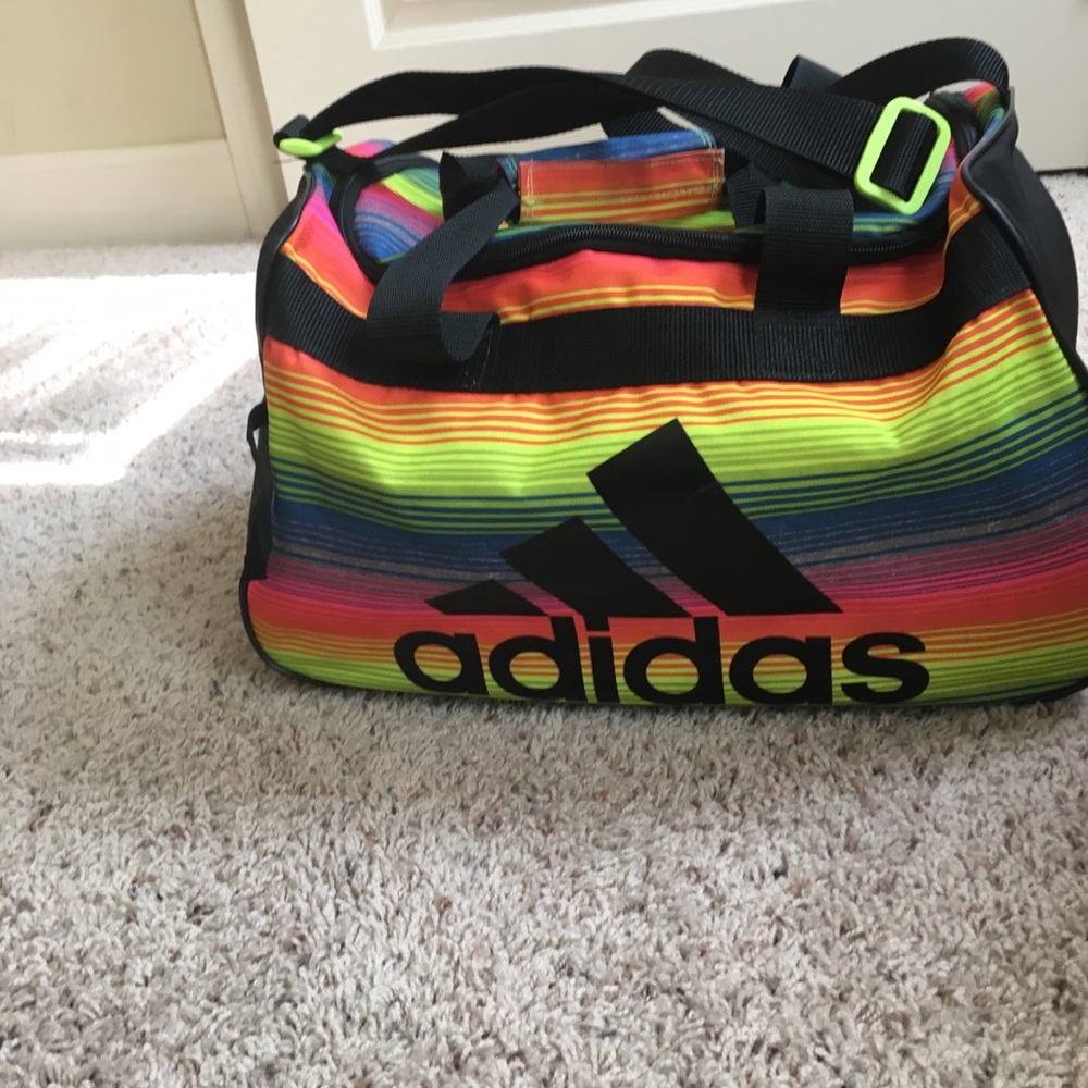Rainbow Strip Adidas duffle
